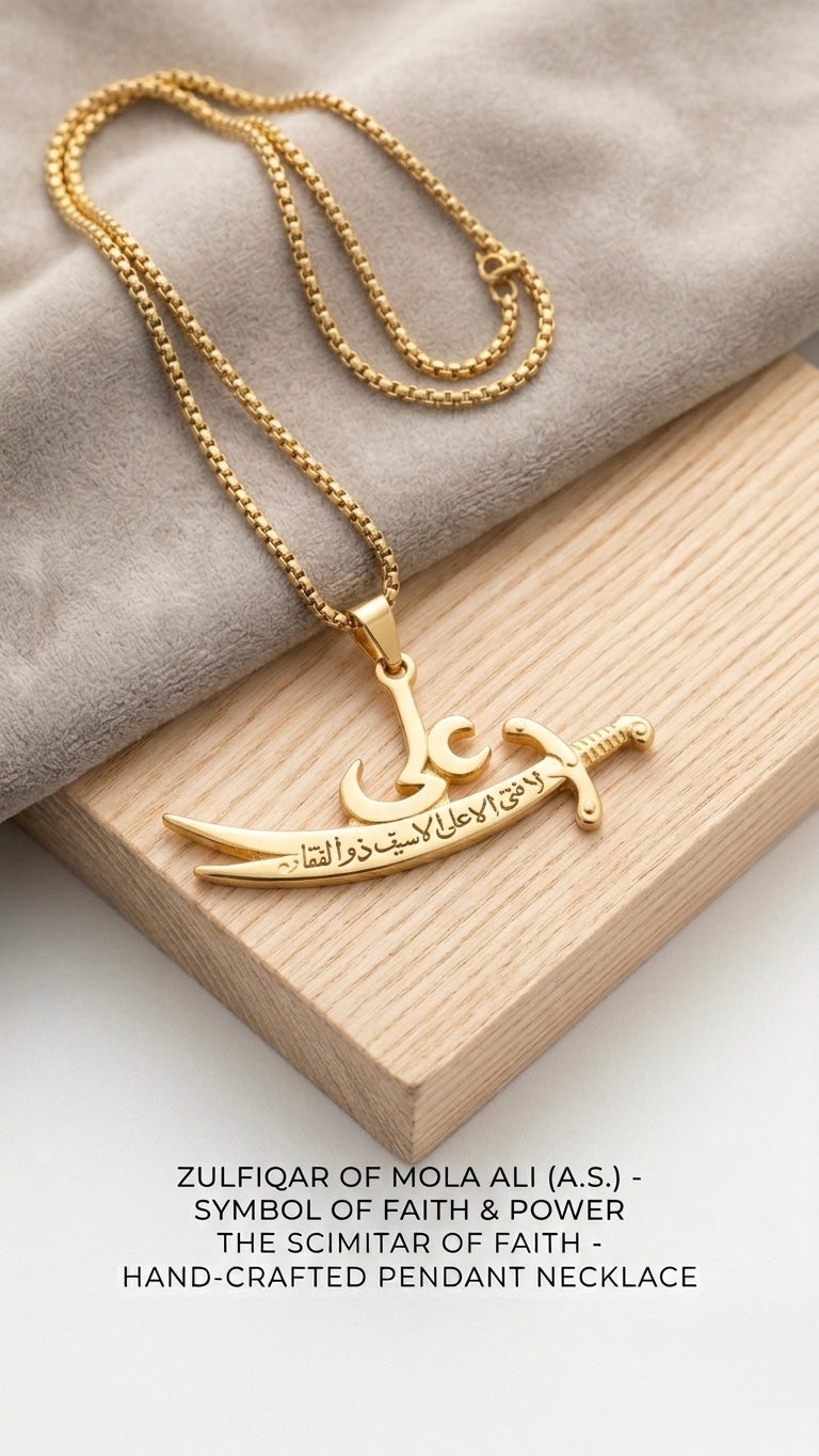 Zulfiqar-e-Ali (A.S.) Premium Pendant Necklace – Available in Gold & Silver